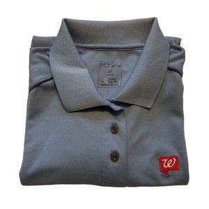 Walgreens Uniform Polo Womens size 2X short sleeve blue